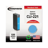 Remanufactured Cyan Ink, Replacement For Canon Cli-221c (2947b001), 535 Page-yield