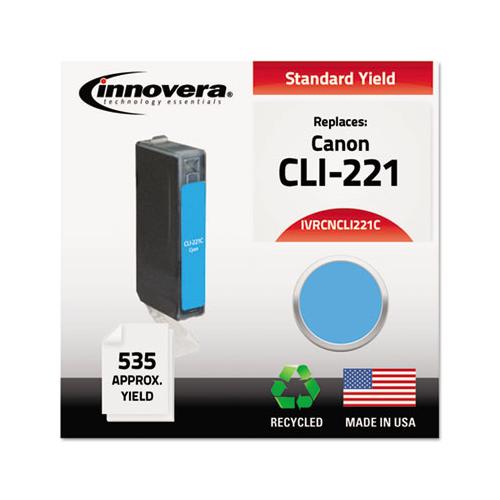 Remanufactured Cyan Ink, Replacement For Canon Cli-221c (2947b001), 535 Page-yield