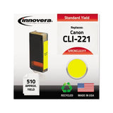 Remanufactured Yellow Ink, Replacement For Canon Cli-221y (2949b001), 510 Page-yield