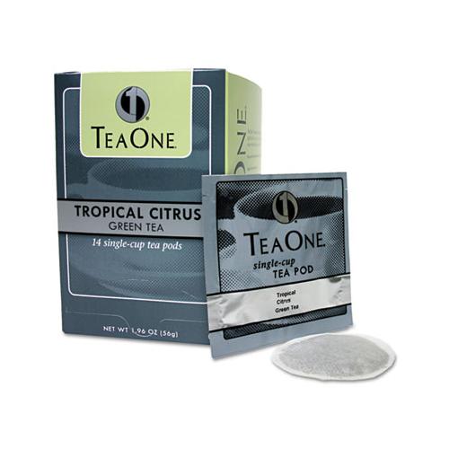 Tea Pods, Tropical Citrus Green, 14-box