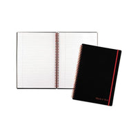 Twin Wire Poly Cover Notebook, Wide-legal Rule, Black Cover, 11.75 X 8.25, 70 Sheets