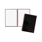 Twinwire Hardcover Notebook, Wide-legal Rule, Black Cover, 8.25 X 5.88, 70 Sheets