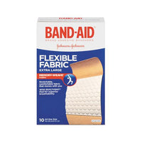 Flexible Fabric Extra Large Adhesive Bandages, 1.25" X 4", 10-box