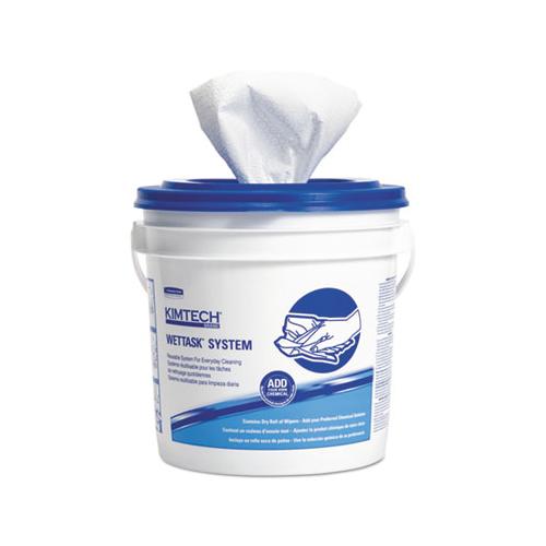 Wipers For Wettask System, Bleach, Disinfectants And Sanitizers, 12 X 12.5, 60-roll, 5 Rolls And 1 Bucket-carton