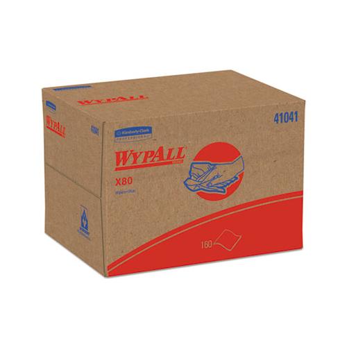 X80 Cloths, Brag Box, Hydroknit, Blue, 12 1-2 X 16 4-5, 160 Wipers-carton