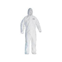 A40 Elastic-cuff And Ankles Hooded Coveralls, White, 2x-large, 25-case