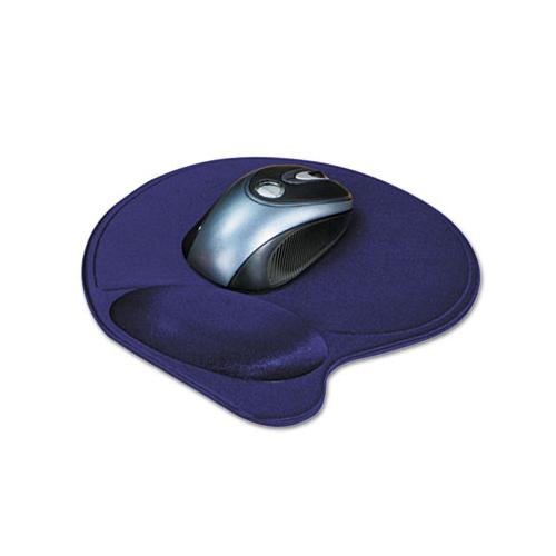 Wrist Pillow Extra-cushioned Mouse Pad, Nonskid Base, 8 X 11, Blue