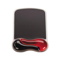 Duo Gel Wave Mouse Pad Wrist Rest, Red