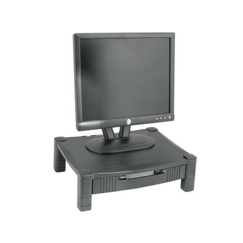 Height-adjustable Stand With Drawer, 17 X 13 1-4 X 3 To 6 1-2, Black