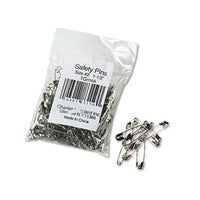 Safety Pins, Nickel-plated, Steel, 1 1-2" Length, 144-pack