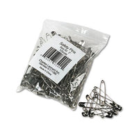 Safety Pins, Nickel-plated, Steel, 2" Length, 144-pack