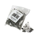 Safety Pins, Nickel-plated, Steel, 2" Length, 144-pack