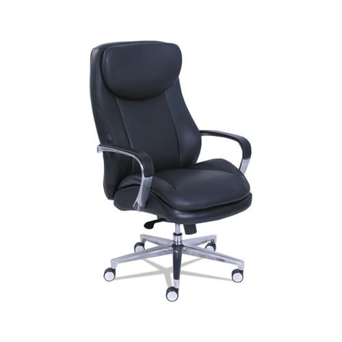 Commercial 2000 High-back Executive Chair, Supports Up To 300 Lbs., Black Seat-black Back, Silver Base