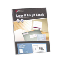 White Laser-inkjet Full-sheet Identification Labels, Inkjet-laser Printers, 8.5 X 11, White, 100-box