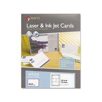 Unruled Microperforated Laser-ink Jet Index Cards, 3 X 5, White, 150-box