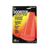 Giant Foot Doorstop, No-slip Rubber Wedge, 3.5w X 6.75d X 2h, Safety Orange
