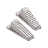 Big Foot Doorstop, No Slip Rubber Wedge, 2.25w X 4.75d X 1.25h, Beige, 2-pack