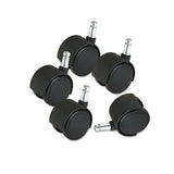 Deluxe Duet Casters, Nylon, B And K Stems, 110 Lbs-caster, 5-set