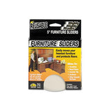 Mighty Mighty Movers Reusable Furniture Sliders, Round, 5" Dia., Beige, 4-pack