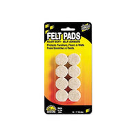 Scratch Guard Felt Pads, 1" Dia, Circular, Beige, 16-pack