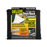 Deluxe Seat-back Cushion With Memory Foam, 17w X 2.75d X 17.5h, Black