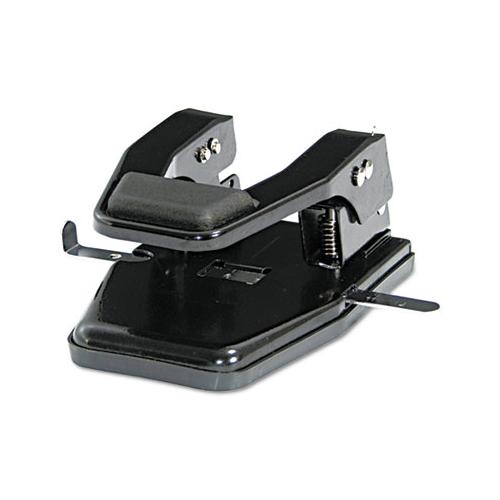 40-sheet Heavy-duty Two-hole Punch, 9-32" Holes, Padded Handle, Black