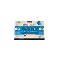 Dvd-r Recordable Discs, Printable, 4.7gb, 16x, Spindle, White, 50-pack