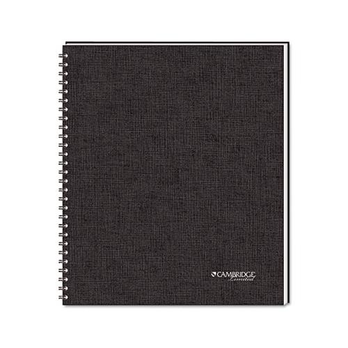 Wirebound Business Notebook, Wide-legal Rule, Black Cover, 11 X 8.5, 80 Sheets