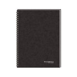 Wirebound Business Notebook, Wide-legal Rule, Black Cover, 8 X 5, 80 Sheets