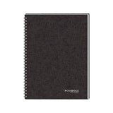 Wirebound Guided Business Notebook, Quicknotes, Dark Gray Cover, 8 X 5, 80 Sheets
