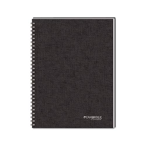Wirebound Guided Business Notebook, Quicknotes, Dark Gray Cover, 8 X 5, 80 Sheets