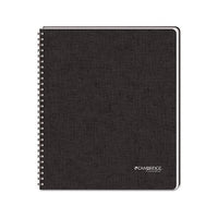Hardbound Notebook W- Pocket, 1 Subject, Wide-legal Rule, Black Cover, 11 X 8.5, 96 Sheets