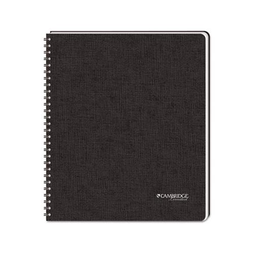 Hardbound Notebook W- Pocket, 1 Subject, Wide-legal Rule, Black Cover, 11 X 8.5, 96 Sheets