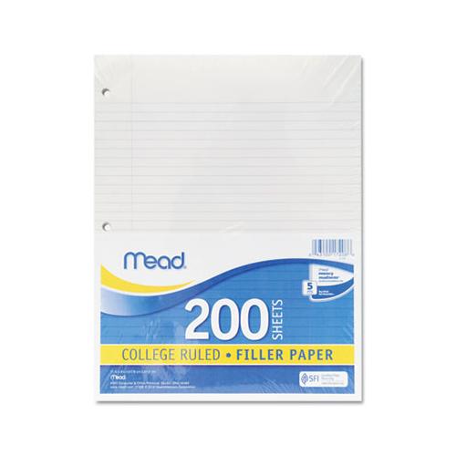 Filler Paper, 3-hole, 8.5 X 11, Narrow Rule, 200-pack