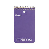 Wirebound Memo Book, Medium-college Rule, 3 X 5, White, 60 Sheets