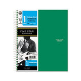 Wirebound Notebook, 1 Subject, Medium-college Rule, Green Cover, 11 X 8.5, 100 Sheets