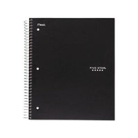Wirebound Notebook, 1 Subject, Medium-college Rule, Black Cover, 11 X 8.5, 100 Sheets