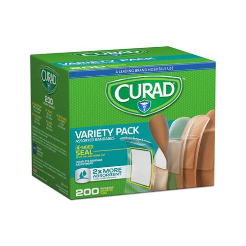 Variety Pack Assorted Bandages, 200-box