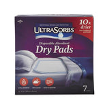 Ultrasorbs Disposable Dry Pads, 23" X 35", White, 7-box, 6-carton