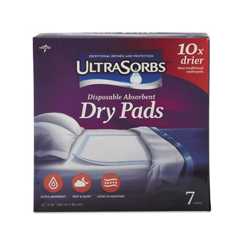 Ultrasorbs Disposable Dry Pads, 23" X 35", White, 7-box, 6-carton