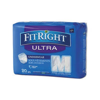 Fitright Ultra Protective Underwear, Medium, 28" To 40" Waist, 20-pack, 4 Pack-carton