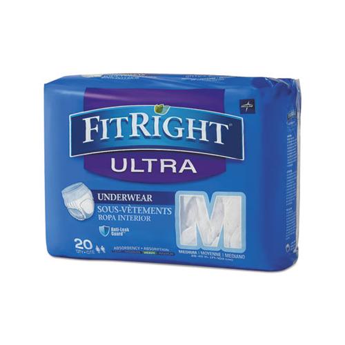 Fitright Ultra Protective Underwear, Medium, 28" To 40" Waist, 20-pack