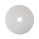Low-speed Super Polishing Floor Pads 4100, 14" Diameter, White, 5-carton