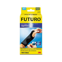 Adjustable Reversible Splint Wrist Brace, Fits Wrists 5 1-2"- 8 1-2", Black