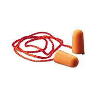 Foam Single-use Earplugs, Corded, 29nrr, Orange, 100 Pairs