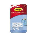 Clear Hooks And Strips, Plastic, Small, 2 Hooks And 4 Strips-pack