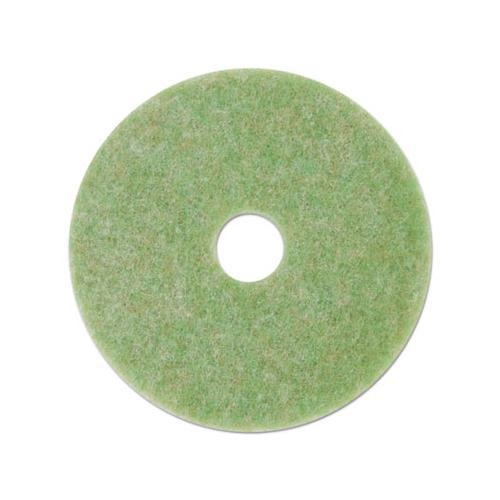 Low-speed Topline Autoscrubber Floor Pads 5000, 20" Diameter, Green-amber, 5-carton