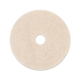 Ultra High-speed Topline Floor Burnishing Pads 3200, 20" Dia., White-amber, 5-ct