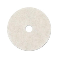 Ultra High-speed Natural Blend Floor Burnishing Pads 3300, 20" Dia., White, 5-ct