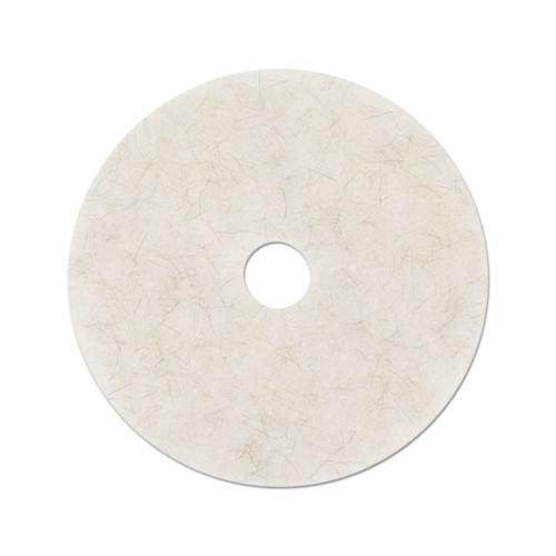 Ultra High-speed Natural Blend Floor Burnishing Pads 3300, 20" Dia., White, 5-ct